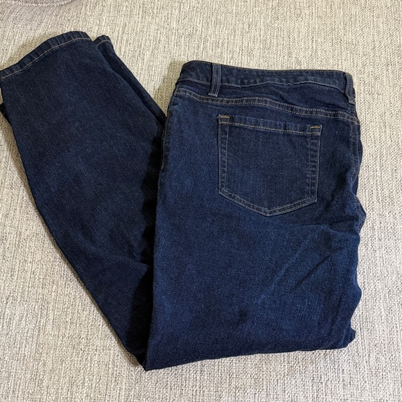 Liz Claiborne Denim - Liz Claiborne Dark Wash Slim Straight Ankle Jeans 20WP Hepburn